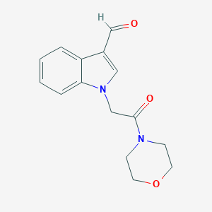 molecular formula C15H16N2O3 B461926 1-(2-Morpholin-4-yl-2-oxo-ethyl)-1H-indole-3-carbaldehyde CAS No. 335207-46-0