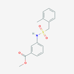 molecular formula C16H17NO4S B4619264 3-[(2-甲基苄基)磺酰基]氨基苯甲酸甲酯 