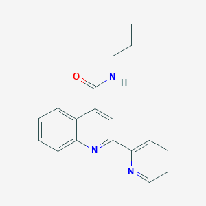 molecular formula C18H17N3O B4619283 N-propyl-2-(2-pyridinyl)-4-quinolinecarboxamide 