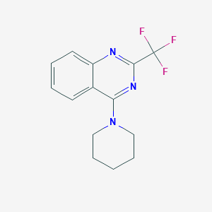 molecular formula C14H14F3N3 B4619305 4-(1-piperidinyl)-2-(trifluoromethyl)quinazoline 