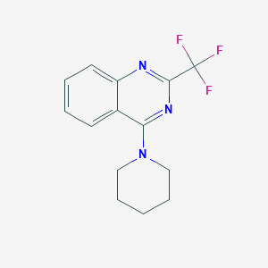 molecular formula C14H14F3N3 B4619305 4-(1-哌啶基)-2-(三氟甲基)喹唑啉 