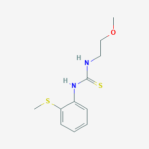 molecular formula C11H16N2OS2 B4619309 N-(2-methoxyethyl)-N'-[2-(methylthio)phenyl]thiourea 