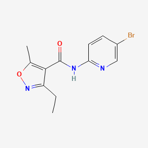 molecular formula C12H12BrN3O2 B4619318 N-(5-溴-2-吡啶基)-3-乙基-5-甲基-4-异恶唑甲酰胺 