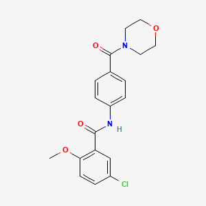 molecular formula C19H19ClN2O4 B4619331 5-氯-2-甲氧基-N-[4-(4-吗啉羰基)苯基]苯甲酰胺 