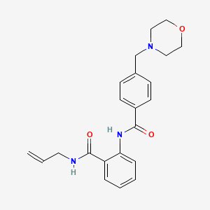 molecular formula C22H25N3O3 B4619339 N-allyl-2-{[4-(4-morpholinylmethyl)benzoyl]amino}benzamide 