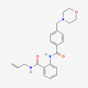 molecular formula C22H25N3O3 B4619339 N-烯丙基-2-{[4-(4-吗啉基甲基)苯甲酰]氨基}苯甲酰胺 