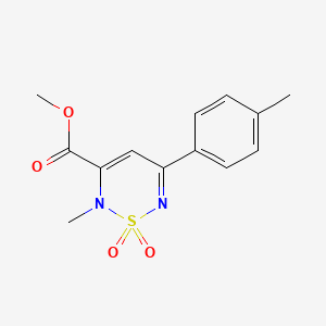 methyl 2-methyl-5-(4-methylphenyl)-2H-1,2,6-thiadiazine-3-carboxylate 1,1-dioxide