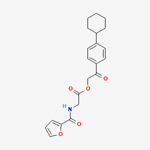 molecular formula C21H23NO5 B4619345 2-(4-cyclohexylphenyl)-2-oxoethyl N-2-furoylglycinate 