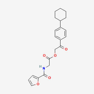 molecular formula C21H23NO5 B4619345 2-(4-环己基苯基)-2-氧代乙基 N-2-糠酰甘氨酸酯 