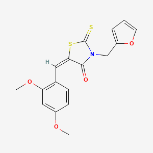 5-(2,4-dimethoxybenzylidene)-3-(2-furylmethyl)-2-thioxo-1,3-thiazolidin-4-one