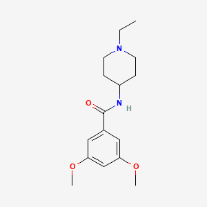 molecular formula C16H24N2O3 B4619381 N-(1-ethyl-4-piperidinyl)-3,5-dimethoxybenzamide 