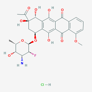 B046194 7-O-(3-Amino-2,3,6-trideoxy-2-fluorotalopyranosyl)daunomycinone CAS No. 124264-70-6