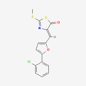 molecular formula C15H10ClNO2S2 B4619412 4-{[5-(2-chlorophenyl)-2-furyl]methylene}-2-(methylthio)-1,3-thiazol-5(4H)-one 