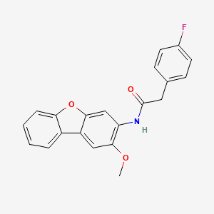 molecular formula C21H16FNO3 B4619433 2-(4-fluorophenyl)-N-(2-methoxydibenzo[b,d]furan-3-yl)acetamide 