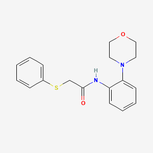 N-[2-(4-morpholinyl)phenyl]-2-(phenylthio)acetamide