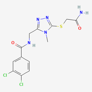 N-({5-[(2-amino-2-oxoethyl)thio]-4-methyl-4H-1,2,4-triazol-3-yl}methyl)-3,4-dichlorobenzamide