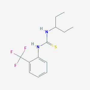 molecular formula C13H17F3N2S B4619525 N-(1-ethylpropyl)-N'-[2-(trifluoromethyl)phenyl]thiourea 