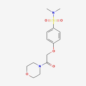 molecular formula C14H20N2O5S B4619537 N,N-dimethyl-4-[2-(4-morpholinyl)-2-oxoethoxy]benzenesulfonamide 