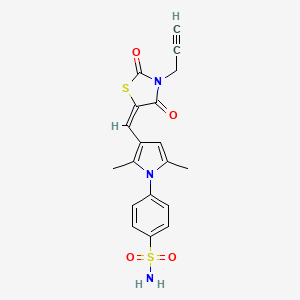 4-(3-{[2,4-dioxo-3-(2-propyn-1-yl)-1,3-thiazolidin-5-ylidene]methyl}-2,5-dimethyl-1H-pyrrol-1-yl)benzenesulfonamide