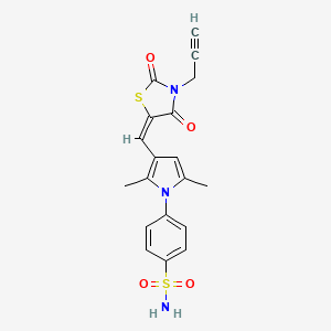 molecular formula C19H17N3O4S2 B4619573 4-(3-{[2,4-dioxo-3-(2-propyn-1-yl)-1,3-thiazolidin-5-ylidene]methyl}-2,5-dimethyl-1H-pyrrol-1-yl)benzenesulfonamide 