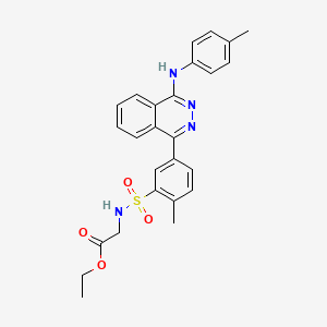 molecular formula C26H26N4O4S B4619583 ethyl N-[(2-methyl-5-{4-[(4-methylphenyl)amino]-1-phthalazinyl}phenyl)sulfonyl]glycinate 