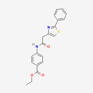 molecular formula C20H18N2O3S B4619614 ethyl 4-{[(2-phenyl-1,3-thiazol-4-yl)acetyl]amino}benzoate 