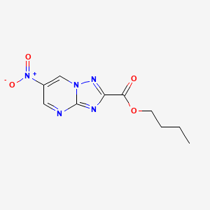 molecular formula C10H11N5O4 B4619635 butyl 6-nitro[1,2,4]triazolo[1,5-a]pyrimidine-2-carboxylate 