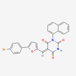 5-{[5-(4-bromophenyl)-2-furyl]methylene}-1-(1-naphthyl)-2,4,6(1H,3H,5H)-pyrimidinetrione