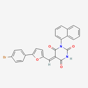 molecular formula C25H15BrN2O4 B4619641 5-{[5-(4-bromophenyl)-2-furyl]methylene}-1-(1-naphthyl)-2,4,6(1H,3H,5H)-pyrimidinetrione 