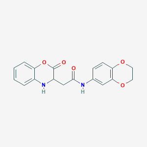 N-(2,3-dihydro-1,4-benzodioxin-6-yl)-2-(2-oxo-3,4-dihydro-2H-1,4-benzoxazin-3-yl)acetamide