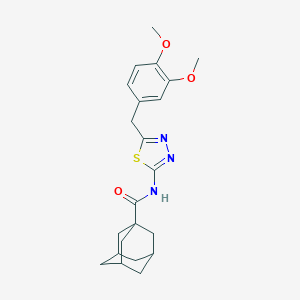 molecular formula C22H27N3O3S B461965 N-[5-(3,4-dimethoxybenzyl)-1,3,4-thiadiazol-2-yl]-1-adamantanecarboxamide CAS No. 328561-21-3