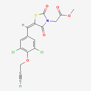 methyl {5-[3,5-dichloro-4-(2-propyn-1-yloxy)benzylidene]-2,4-dioxo-1,3-thiazolidin-3-yl}acetate
