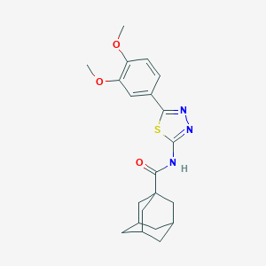 molecular formula C21H25N3O3S B461968 N-[5-(3,4-dimethoxyphenyl)-1,3,4-thiadiazol-2-yl]-1-adamantanecarboxamide CAS No. 328561-23-5
