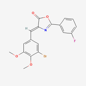 4-(3-bromo-4,5-dimethoxybenzylidene)-2-(3-fluorophenyl)-1,3-oxazol-5(4H)-one