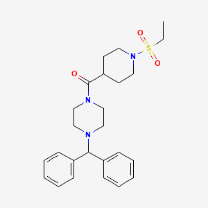 1-(diphenylmethyl)-4-{[1-(ethylsulfonyl)-4-piperidinyl]carbonyl}piperazine