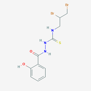 molecular formula C11H13Br2N3O2S B4619703 N-(2,3-dibromopropyl)-2-(2-hydroxybenzoyl)hydrazinecarbothioamide 