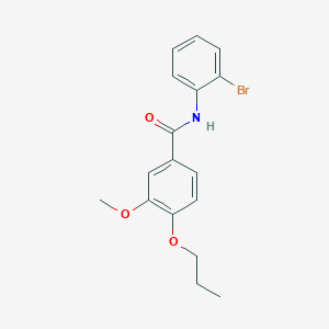 molecular formula C17H18BrNO3 B4619706 N-(2-bromophenyl)-3-methoxy-4-propoxybenzamide 