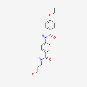 molecular formula C20H24N2O4 B4619718 4-ethoxy-N-(4-{[(3-methoxypropyl)amino]carbonyl}phenyl)benzamide 