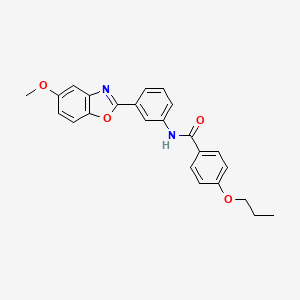 molecular formula C24H22N2O4 B4619783 N-[3-(5-甲氧基-1,3-苯并恶唑-2-基)苯基]-4-丙氧基苯甲酰胺 