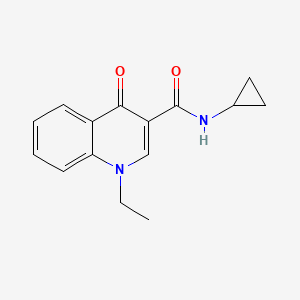 molecular formula C15H16N2O2 B4619802 N-cyclopropyl-1-ethyl-4-oxo-1,4-dihydro-3-quinolinecarboxamide 