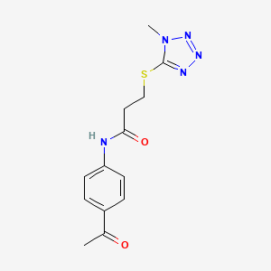 molecular formula C13H15N5O2S B4619807 N-(4-乙酰苯基)-3-[(1-甲基-1H-四唑-5-基)硫代]丙酰胺 