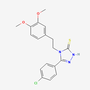 molecular formula C18H18ClN3O2S B4619808 5-(4-氯苯基)-4-[2-(3,4-二甲氧基苯基)乙基]-2,4-二氢-3H-1,2,4-三唑-3-硫酮 