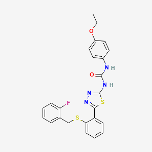 molecular formula C24H21FN4O2S2 B4619820 N-(4-乙氧苯基)-N'-(5-{2-[(2-氟苄基)硫代]苯基}-1,3,4-噻二唑-2-基)脲 