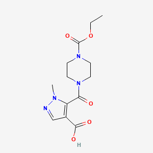 5-{[4-(ethoxycarbonyl)-1-piperazinyl]carbonyl}-1-methyl-1H-pyrazole-4-carboxylic acid