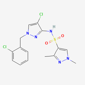 N~4~-[4-CHLORO-1-(2-CHLOROBENZYL)-1H-PYRAZOL-3-YL]-1,3-DIMETHYL-1H-PYRAZOLE-4-SULFONAMIDE