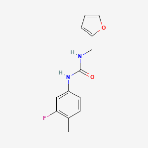 N-(3-fluoro-4-methylphenyl)-N'-(2-furylmethyl)urea