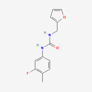 molecular formula C13H13FN2O2 B4619850 N-(3-氟-4-甲基苯基)-N'-(2-呋喃基甲基)脲 