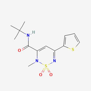 N-(tert-butyl)-2-methyl-5-(2-thienyl)-2H-1,2,6-thiadiazine-3-carboxamide 1,1-dioxide