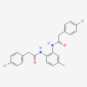 molecular formula C23H20Cl2N2O2 B4619882 N,N'-(4-methyl-1,2-phenylene)bis[2-(4-chlorophenyl)acetamide] 