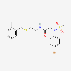 N~2~-(4-bromophenyl)-N~1~-{2-[(2-methylbenzyl)thio]ethyl}-N~2~-(methylsulfonyl)glycinamide